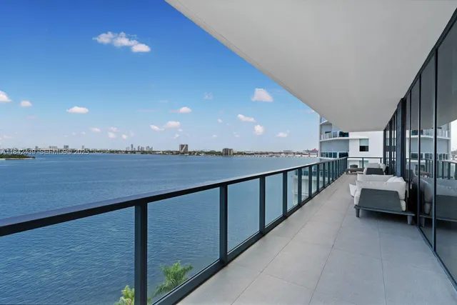 a view of balcony with couch