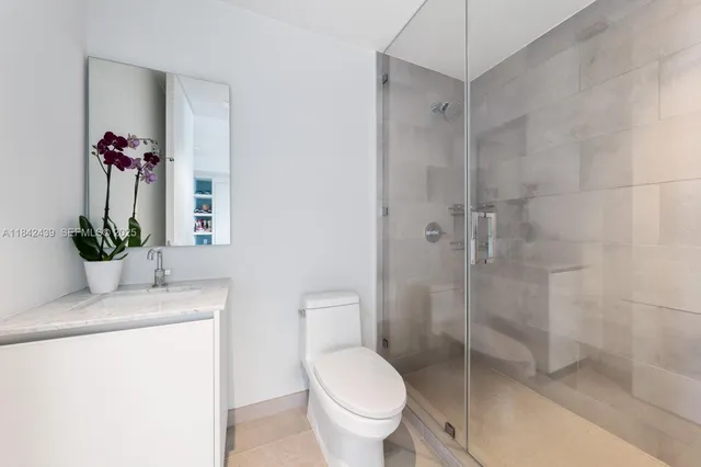 a view of an ocean and yard