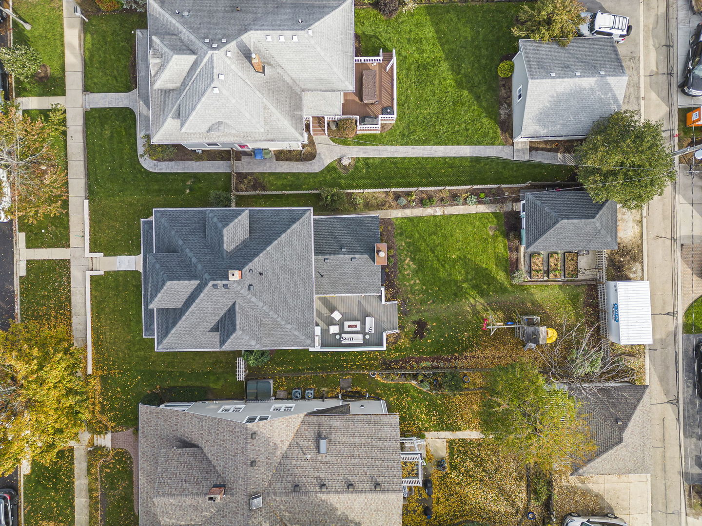 116 Columbia Street Naperville, IL 60540 - Photo 27 of 27 an aerial view of a house with a garden