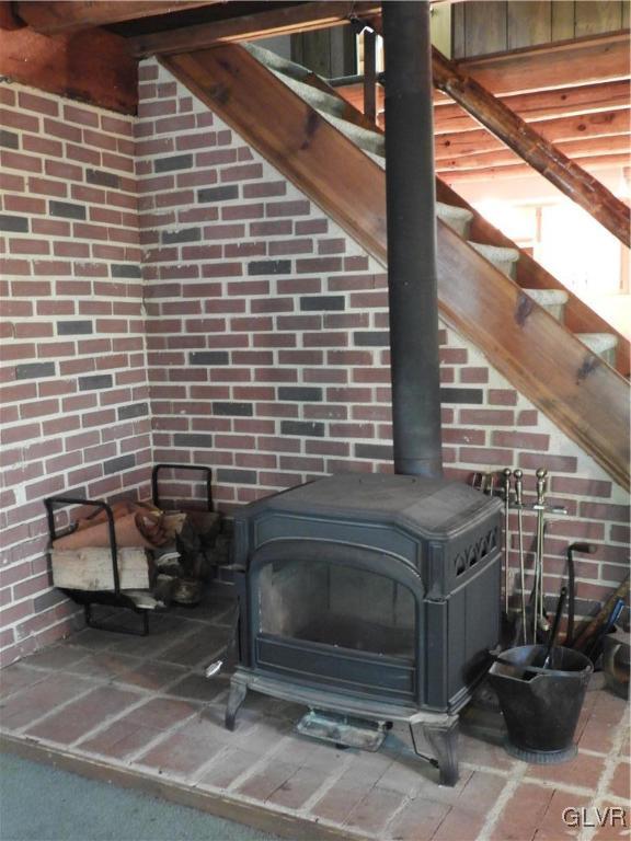 143 Scheller Hill Road Kunkletown, PA 18058 - Photo 38 of 44 Beautiful Wood Burning Stove and Brick Hearth