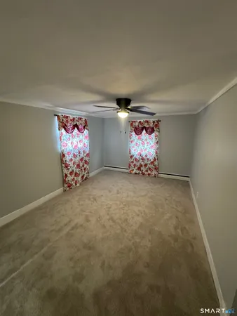 an empty room with toys