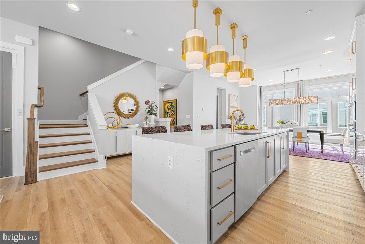 8197 River Road Bethesda, MD 20817 - Photo 16 of 53 Stairs to Bedroom lvl and built-ins