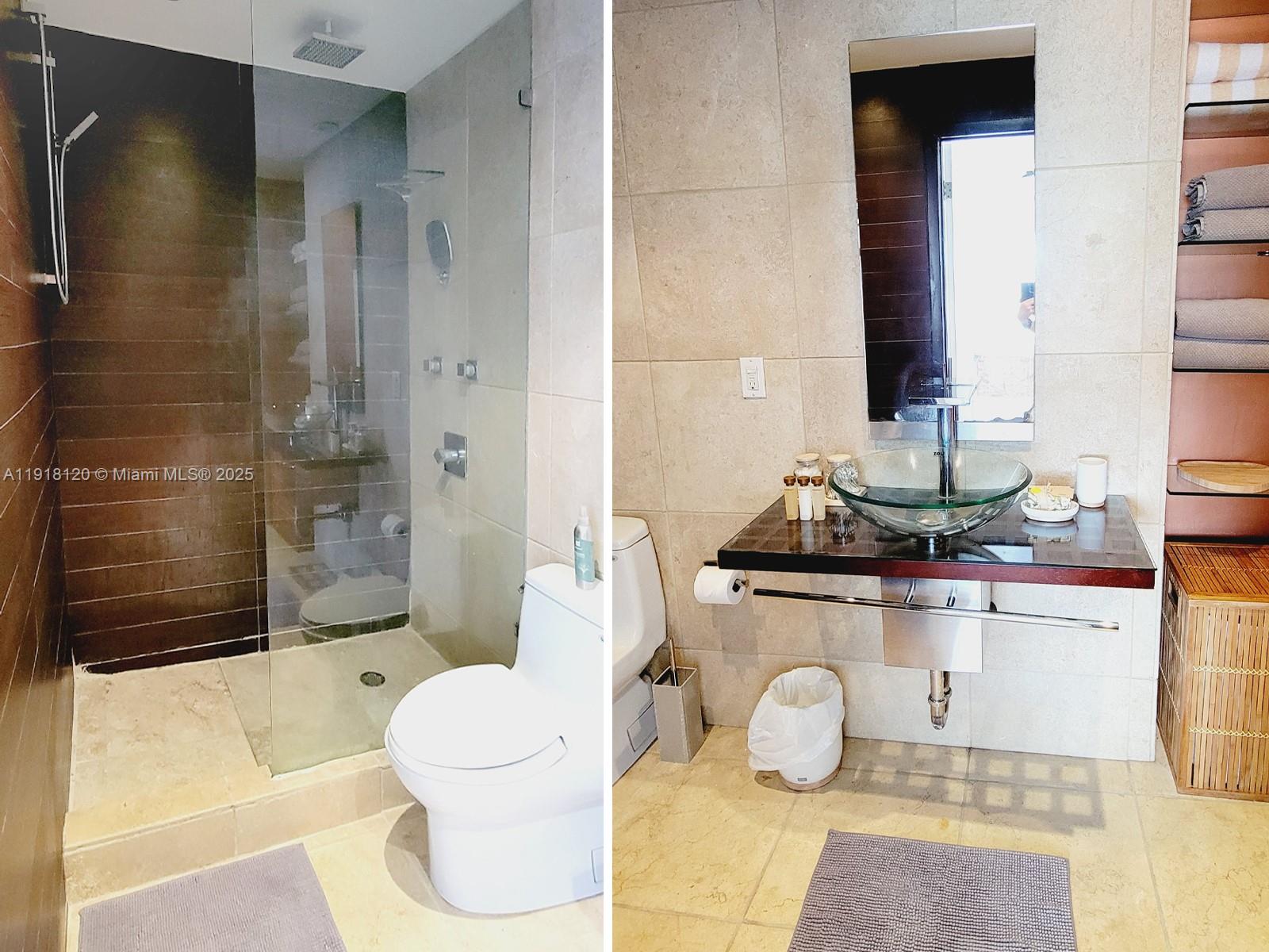 77 Crandon Boulevard, Unit 10A Key Biscayne, FL 33149 - Photo 8 of 15 a bathroom with a toilet and a shower