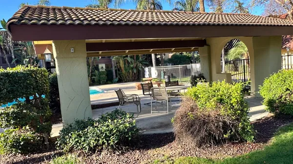 a view of a fountain in the middle of a house
