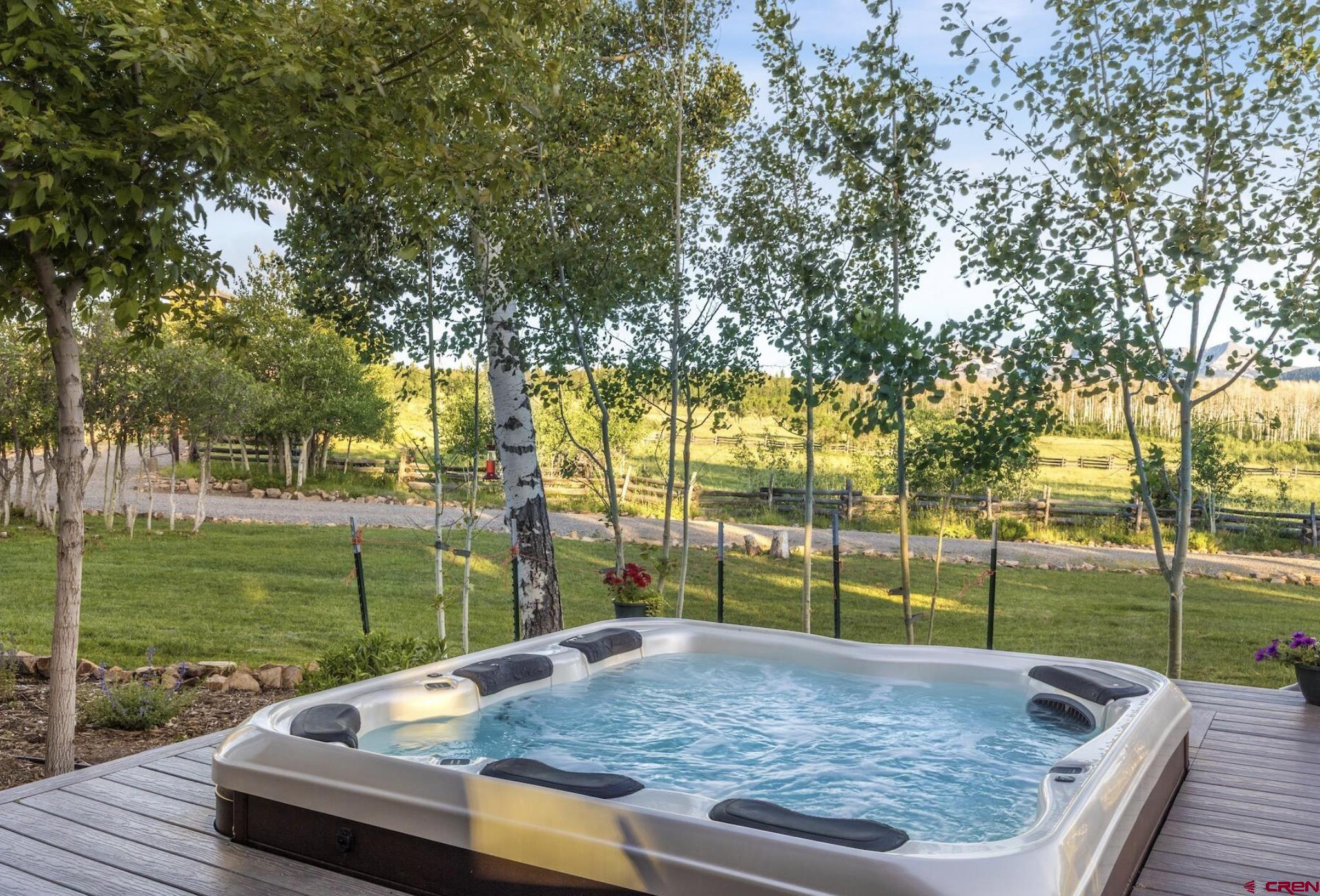 3289 Laughing Dog Road Placerville, CO 81430 - Photo 10 of 35 a view of a swimming pool with a deck and a big yard