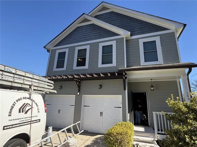 a view of a house with a balcony