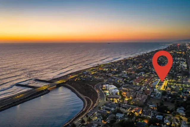 a view of an ocean beach