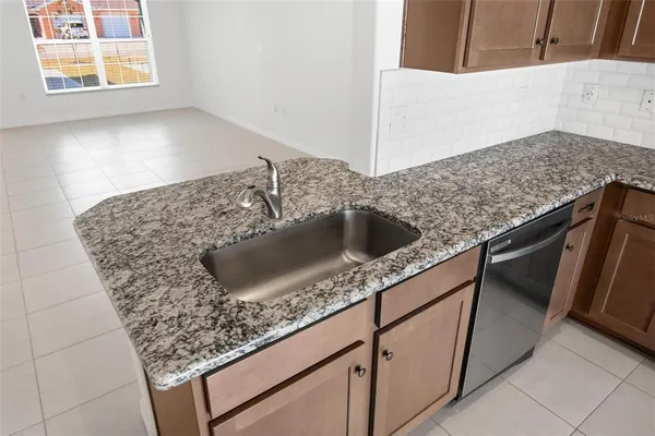 an empty room with an entryway