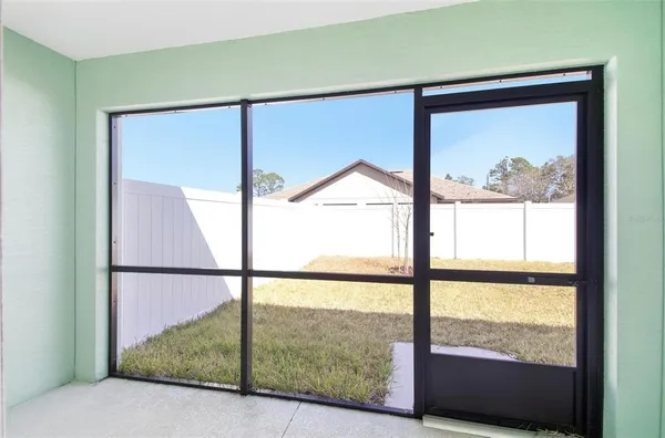 a backyard of a house