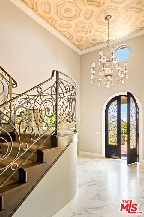 1047 East Pomello Drive Claremont, CA 91711 - Photo 12 of 73 a view of a entryway with a chandelier
