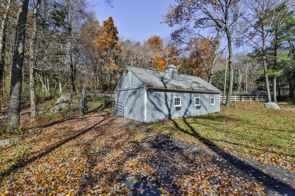 13 Haskell Lane Harvard, MA 01451 - Photo 2 of 39 a view of a wooden house with a yard and large trees
