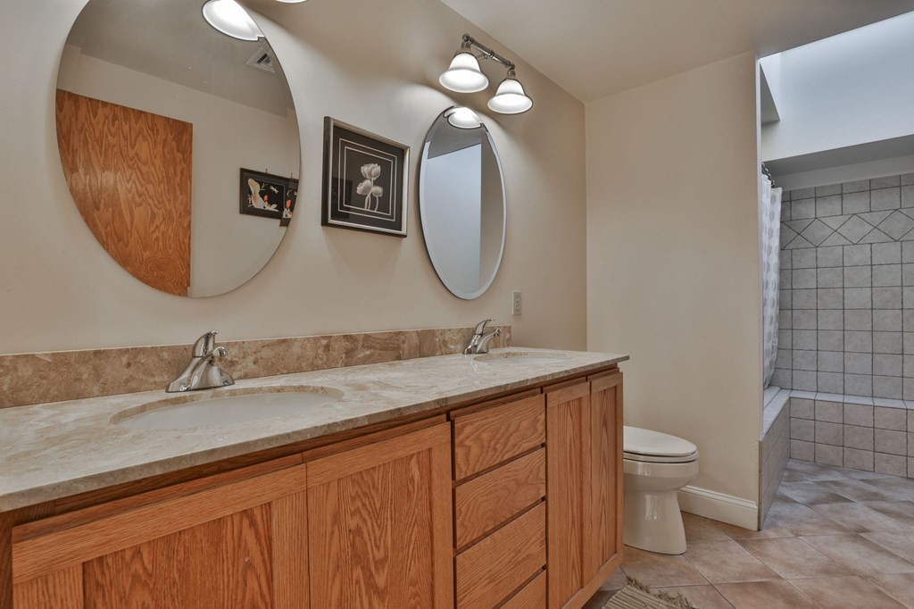 13 Haskell Lane Harvard, MA 01451 - Photo 32 of 39 a bathroom with a granite countertop sink mirror and toilet