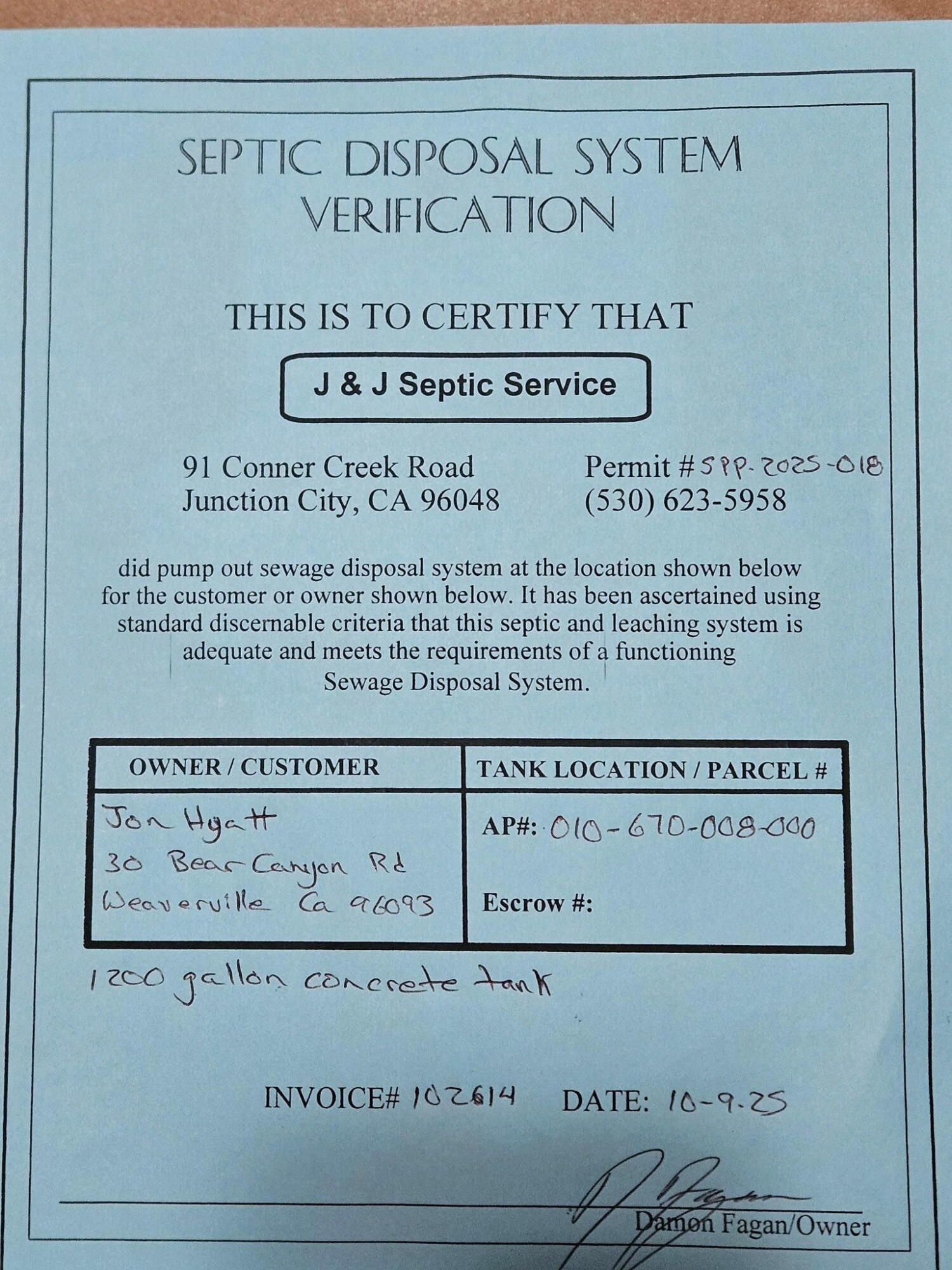 30 Bear Canyon Road Lewiston, CA 96052 - Photo 42 of 64 septic certification