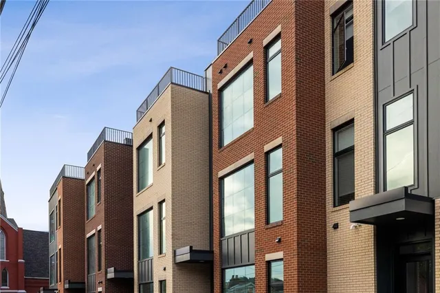 a view of a building from a street