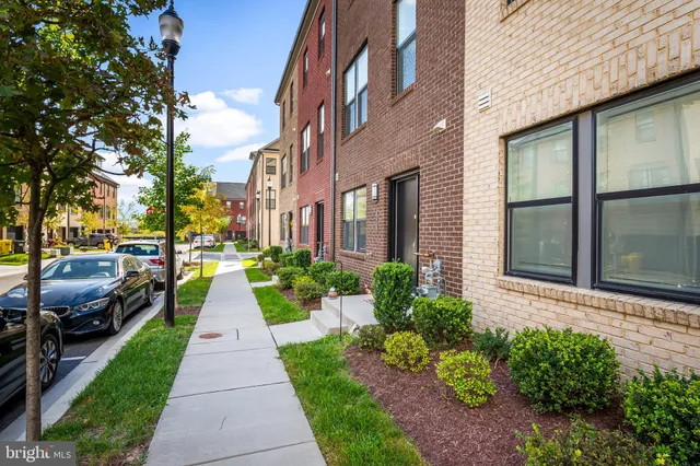 a front view of a building with street view