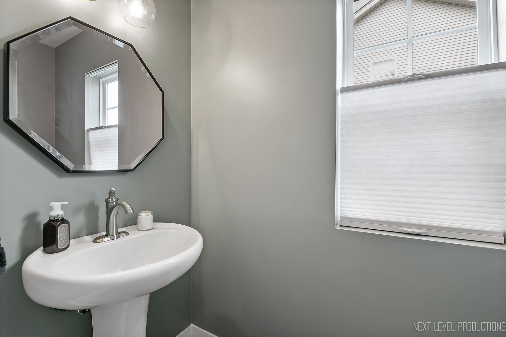 1147 Freedom Road Elburn, IL 60119 - Photo 9 of 21 a bathroom with a sink a mirror and a light fixture
