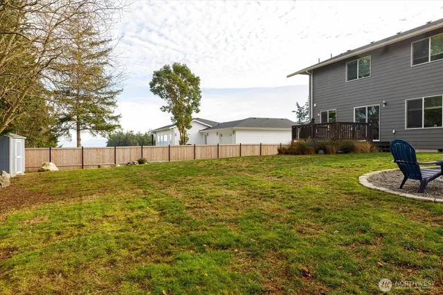 a house view with garden space