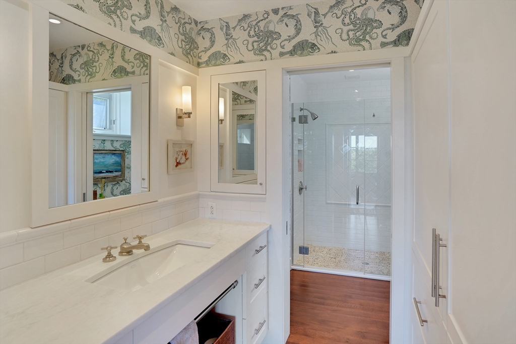 2 Squibnocket Road Chilmark, MA 02535 - Photo 34 of 42 view of a bathroom with a sink and a mirror