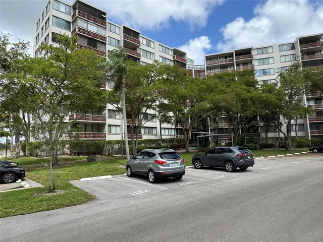 a car parked in front of a building
