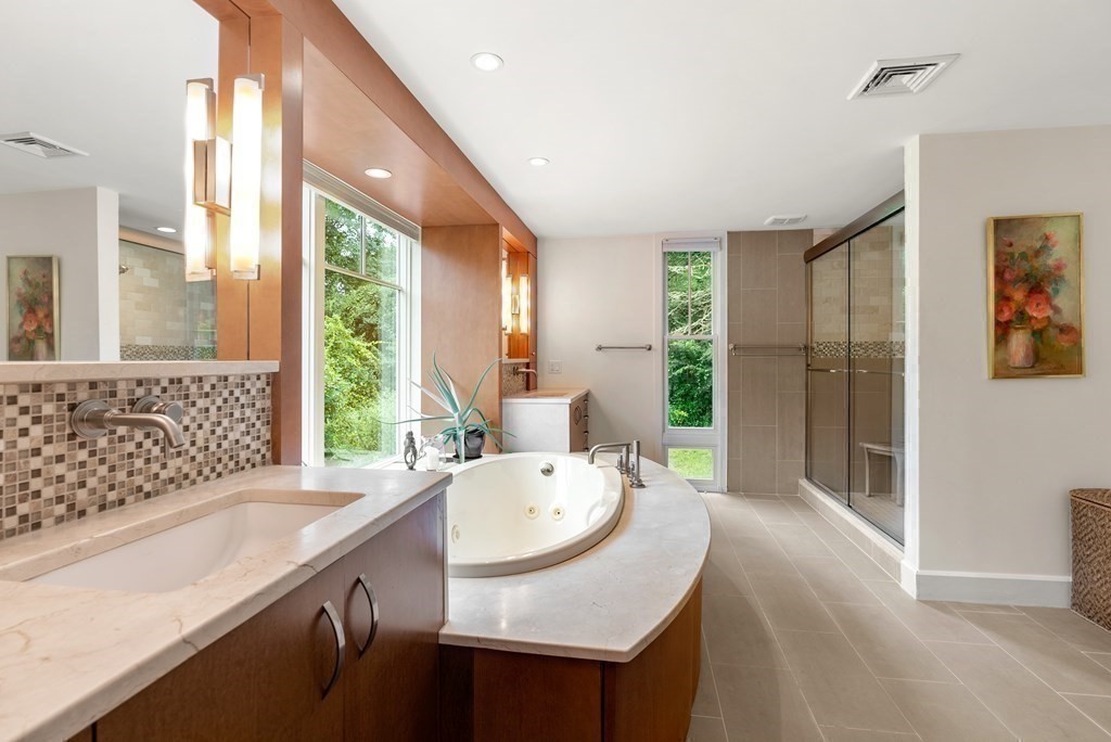 328 Dover Road Westwood, MA 02090 - Photo 19 of 41 a bathroom with a sink and a bathtub