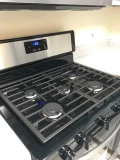 a close view of stove