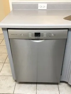 a close view of washer and dryer