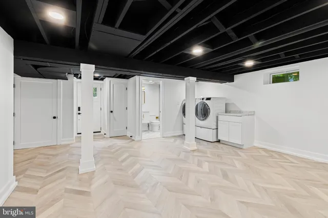 a view of balcony with wooden floor and fence