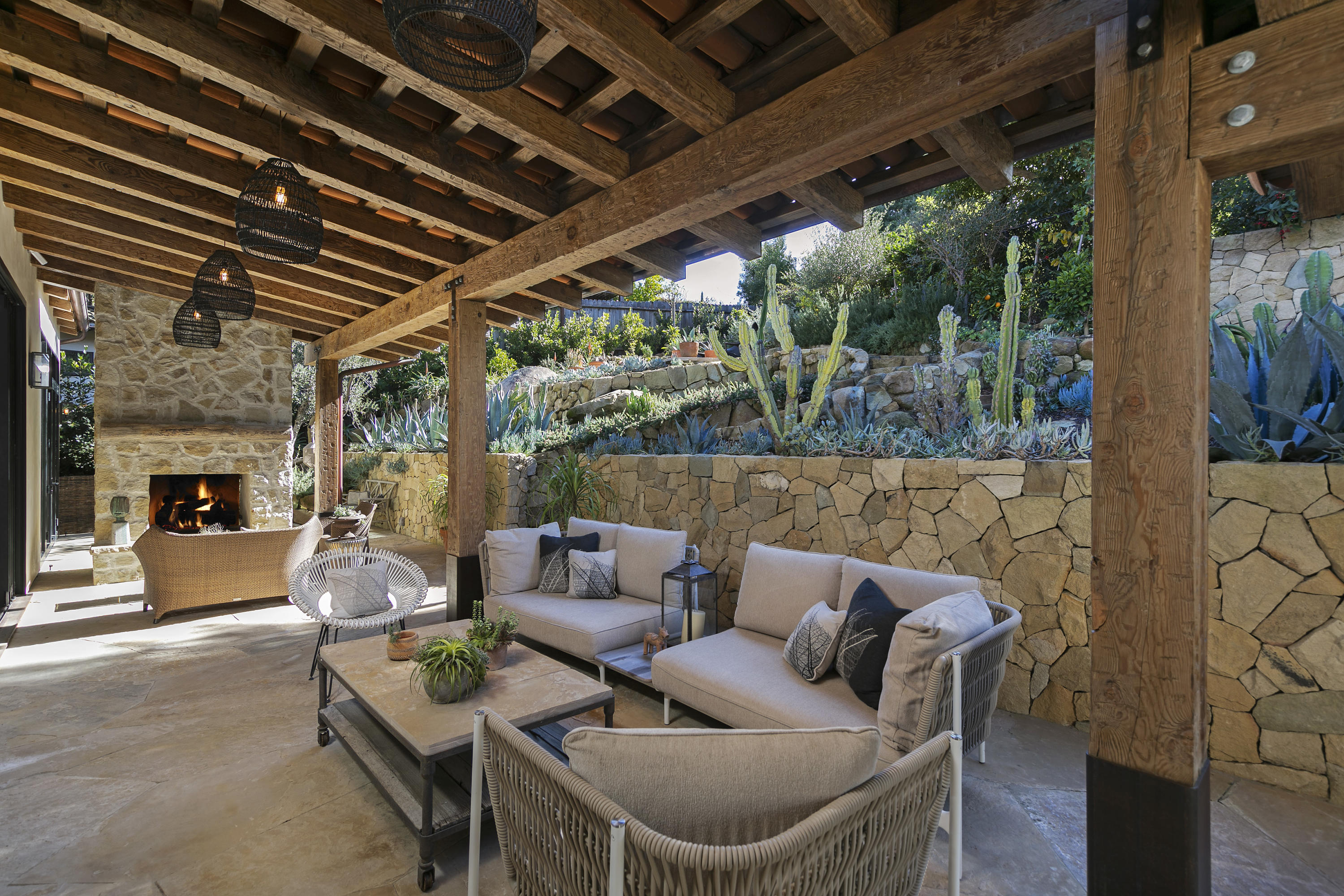 2255 Las Tunas Road Santa Barbara, CA 93103 - Photo 7 of 9 a outdoor living space with furniture and garden view