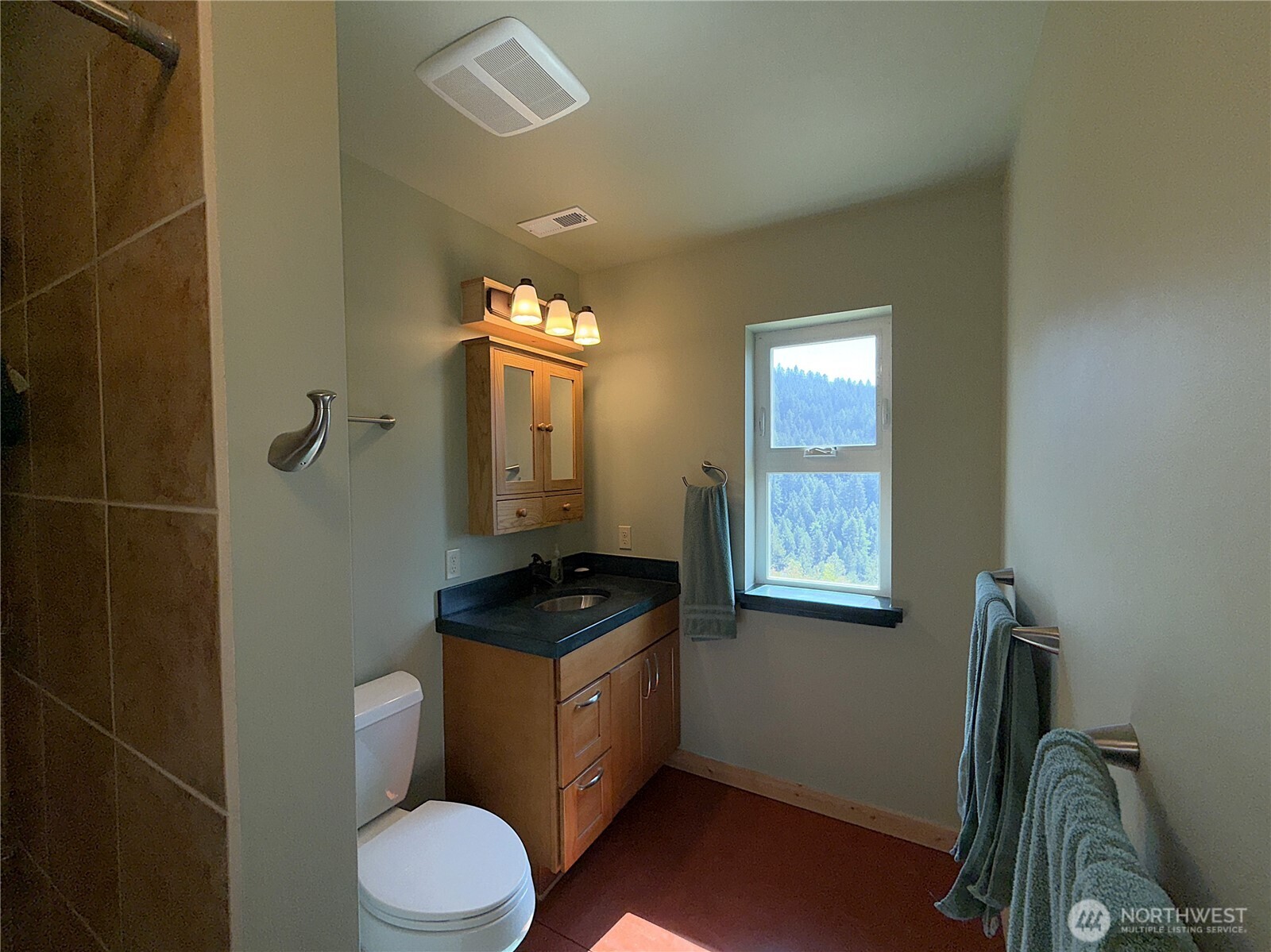 167 Excelsior Way Curlew, WA 99118 - Photo 13 of 37 a bathroom with a toilet a sink and mirror