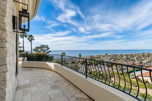 a view of a terrace with a garden
