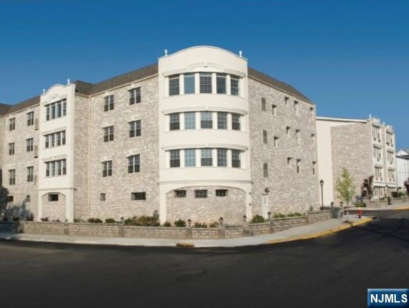 a large building with a view of a building