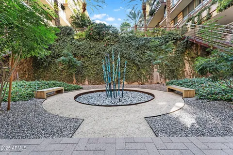 front view of a house with an outdoor space