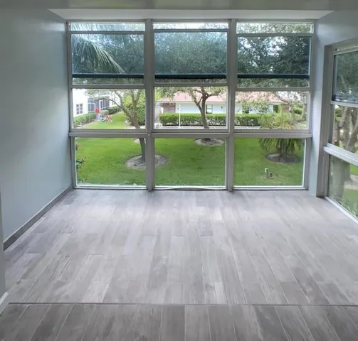 a view of a garden from a living room