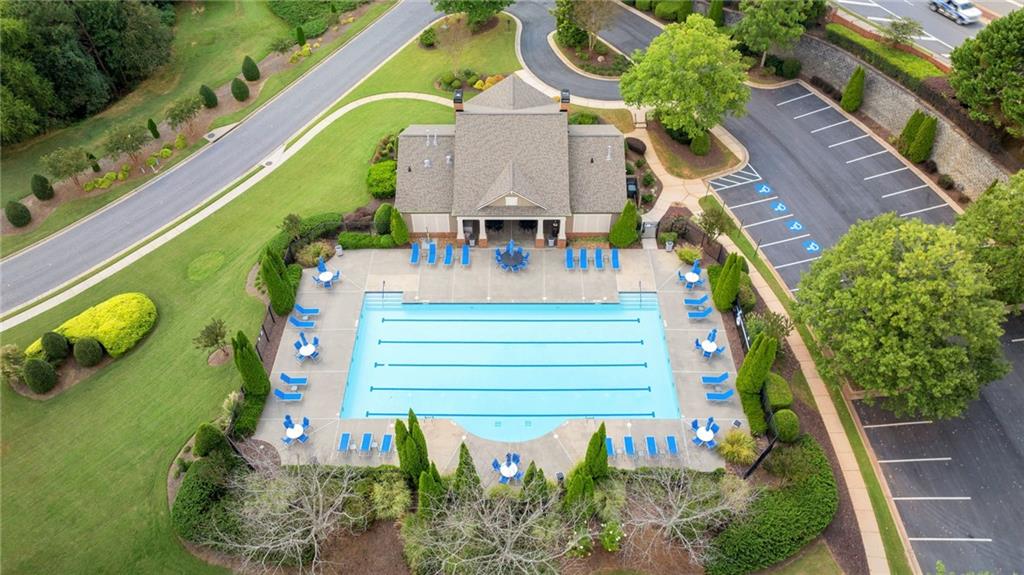 5090 Duke Drive Cumming, GA 30040 - Photo 63 of 65 an aerial view of a house with a garden