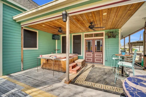 a view of a backyard with a patio
