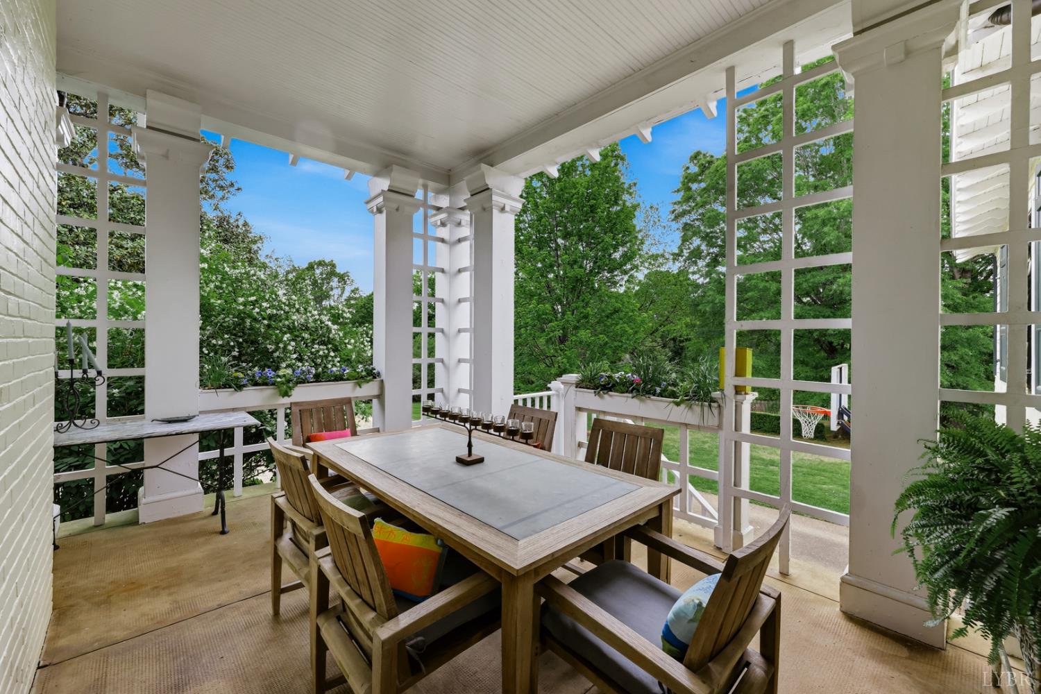 1304 Langhorne Road Lynchburg, VA 24503 - Photo 82 of 96 a view of a patio with a dining table and chairs
