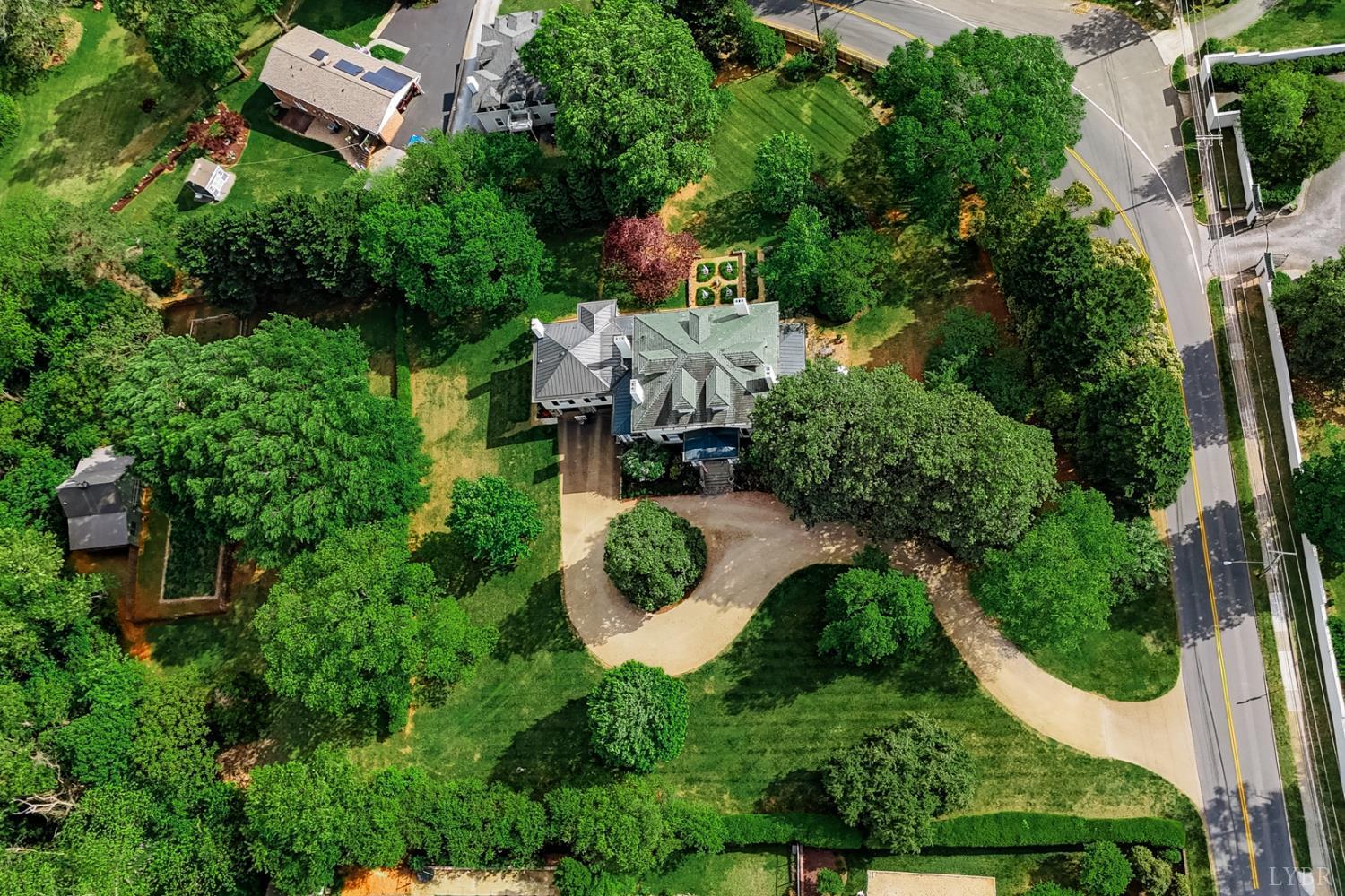 1304 Langhorne Road Lynchburg, VA 24503 - Photo 93 of 96 an aerial view of a house with outdoor space and street view