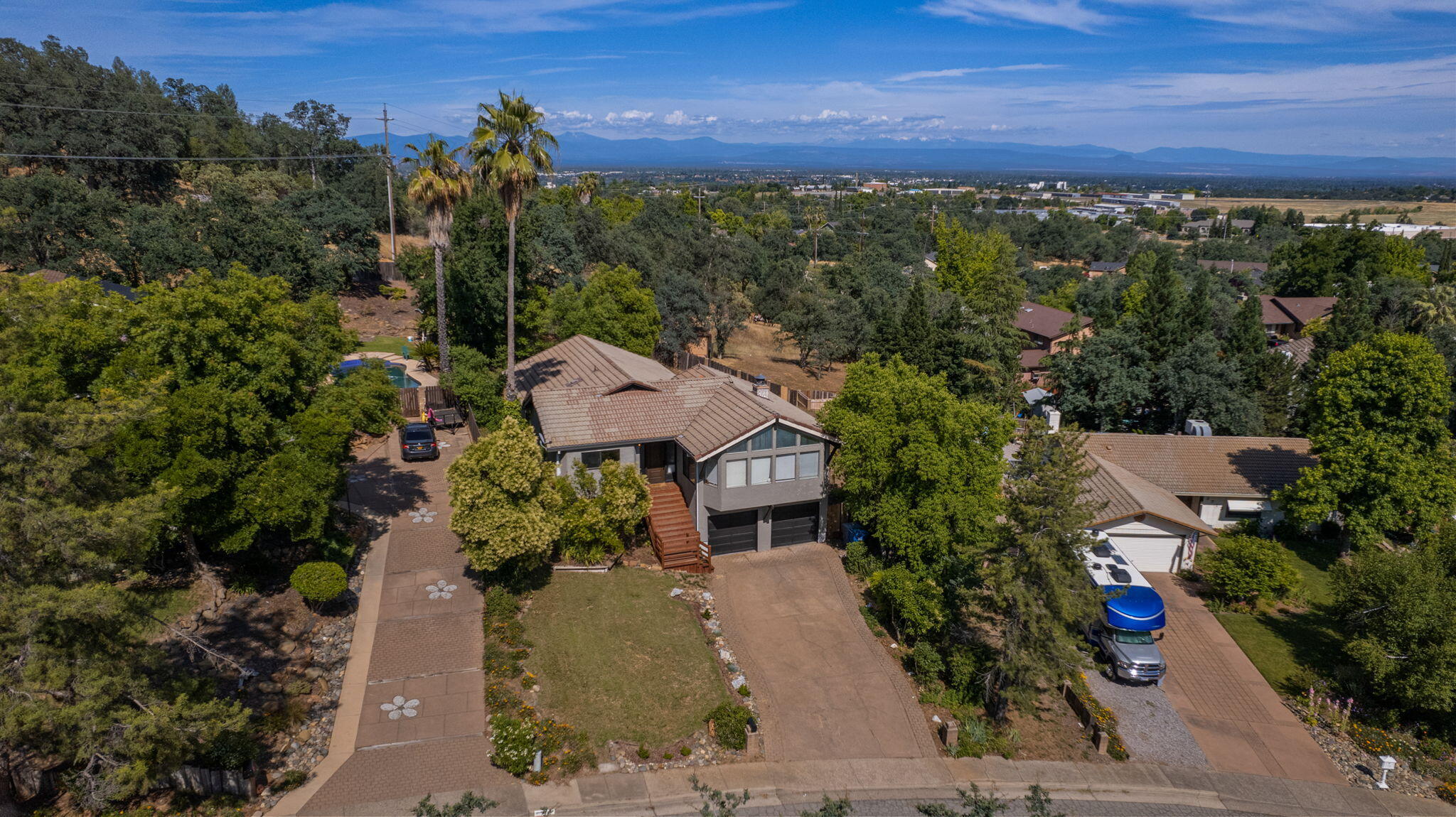 3718 Cal Ore Drive Redding, CA 96001 - Photo 27 of 28 an aerial view of a house with a yard