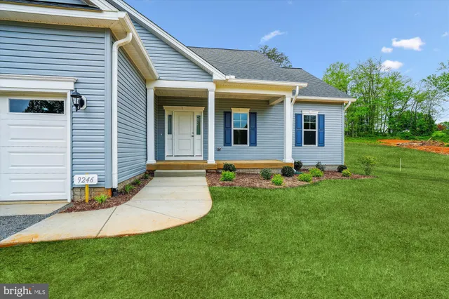 a view of a porch with a backyard