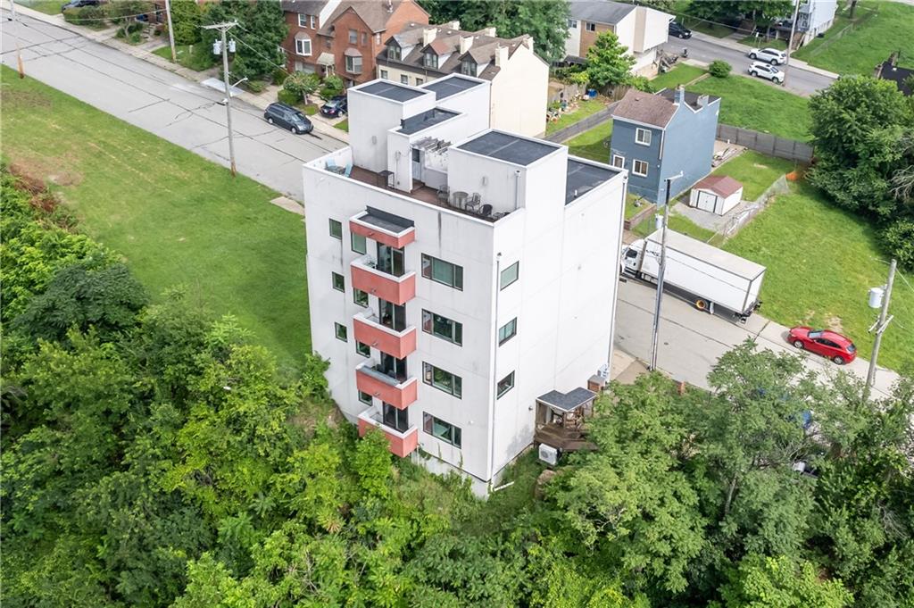1825 Arcena Street, Unit 3 Pittsburgh, PA 15219 - Photo 26 of 31 an aerial view of house with yard