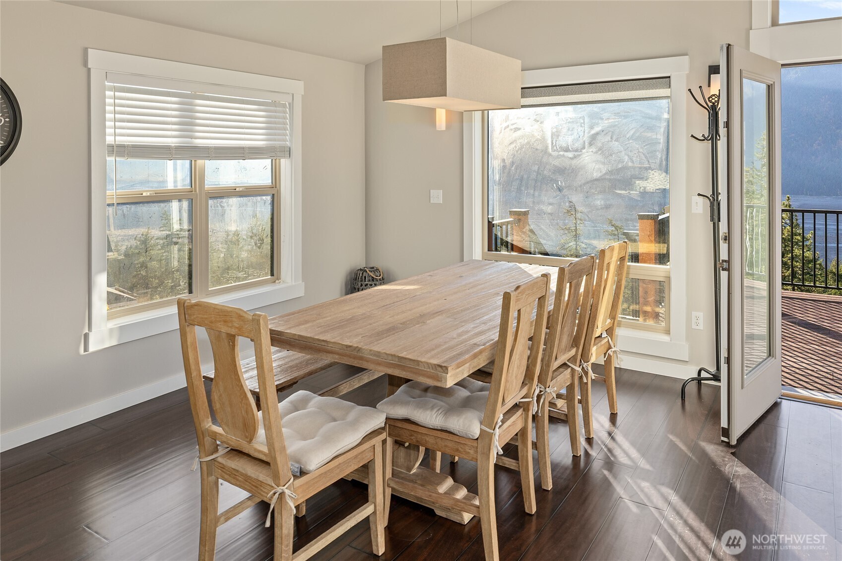 1840 Morgan Creek Road Ronald, WA 98940 - Photo 22 of 33 a view of a dining room with furniture window and wooden floor