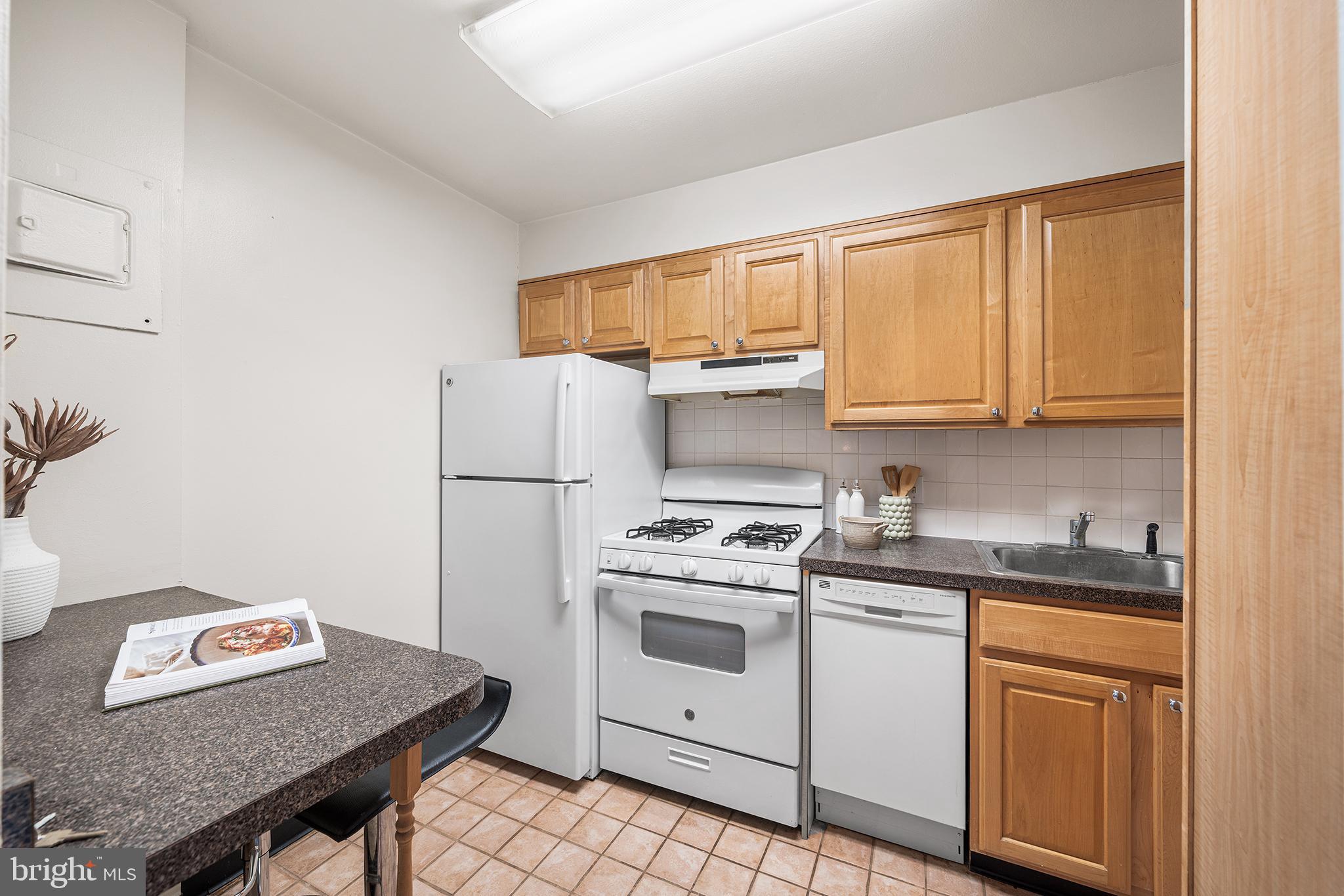 604 South Washington Square, Unit 2606 Philadelphia, PA 19106 - Photo 17 of 37 a kitchen with a stove a sink and a refrigerator
