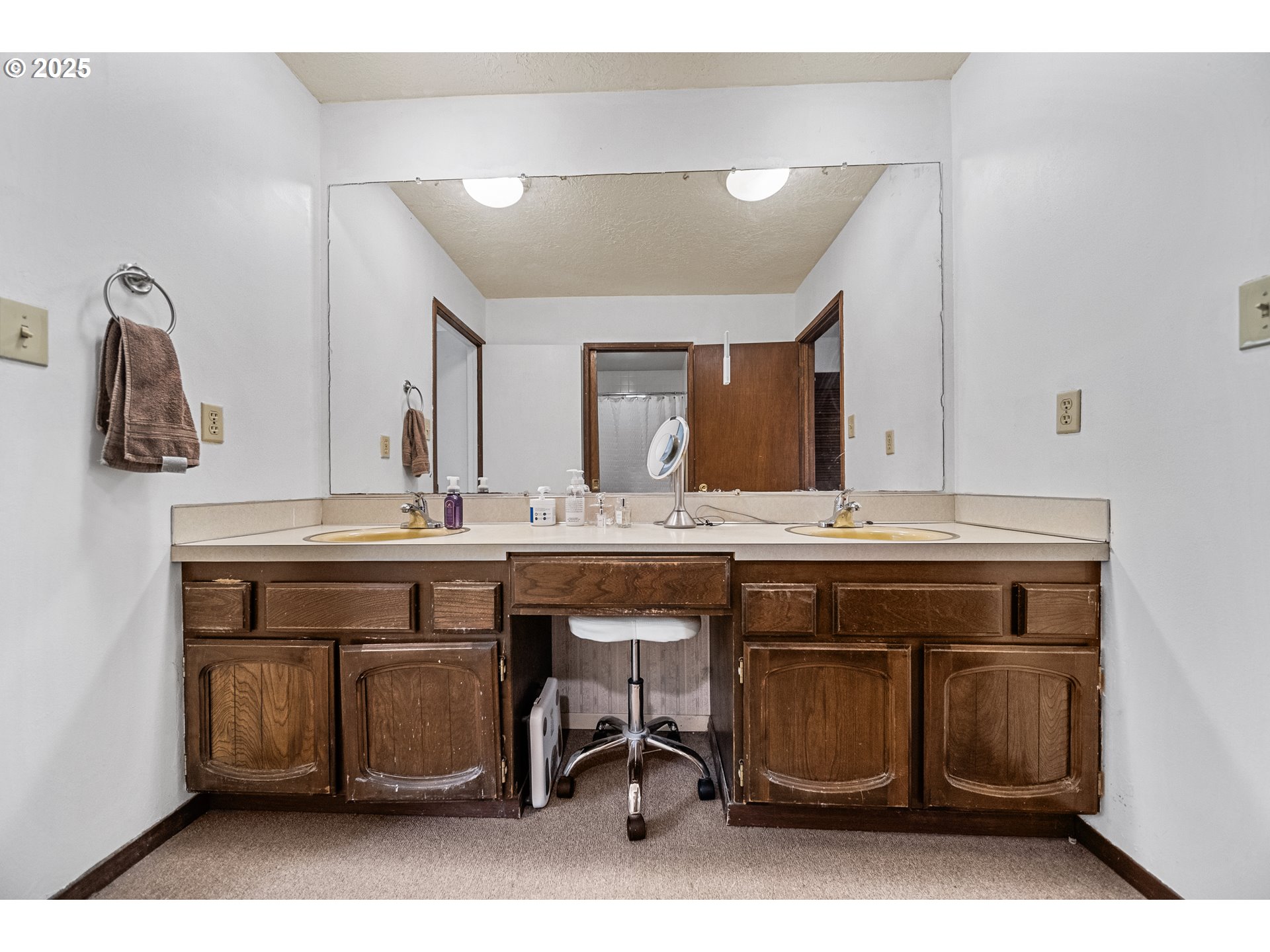 15317 South Hattan Road Oregon City, OR 97045 - Photo 15 of 44 a bathroom with a sink and a mirror
