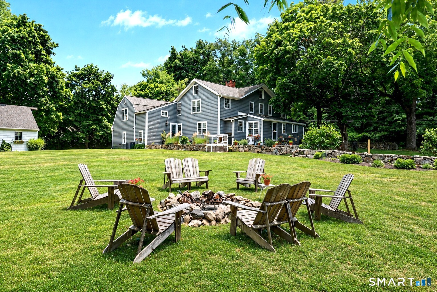 183 Range Road Wilton, CT 06897 - Photo 33 of 40 Enjoy cool nights by the fire pit