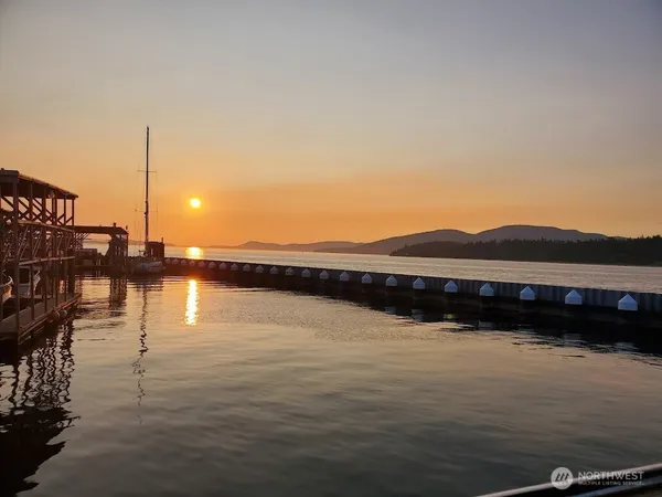 a view of lake and mountain