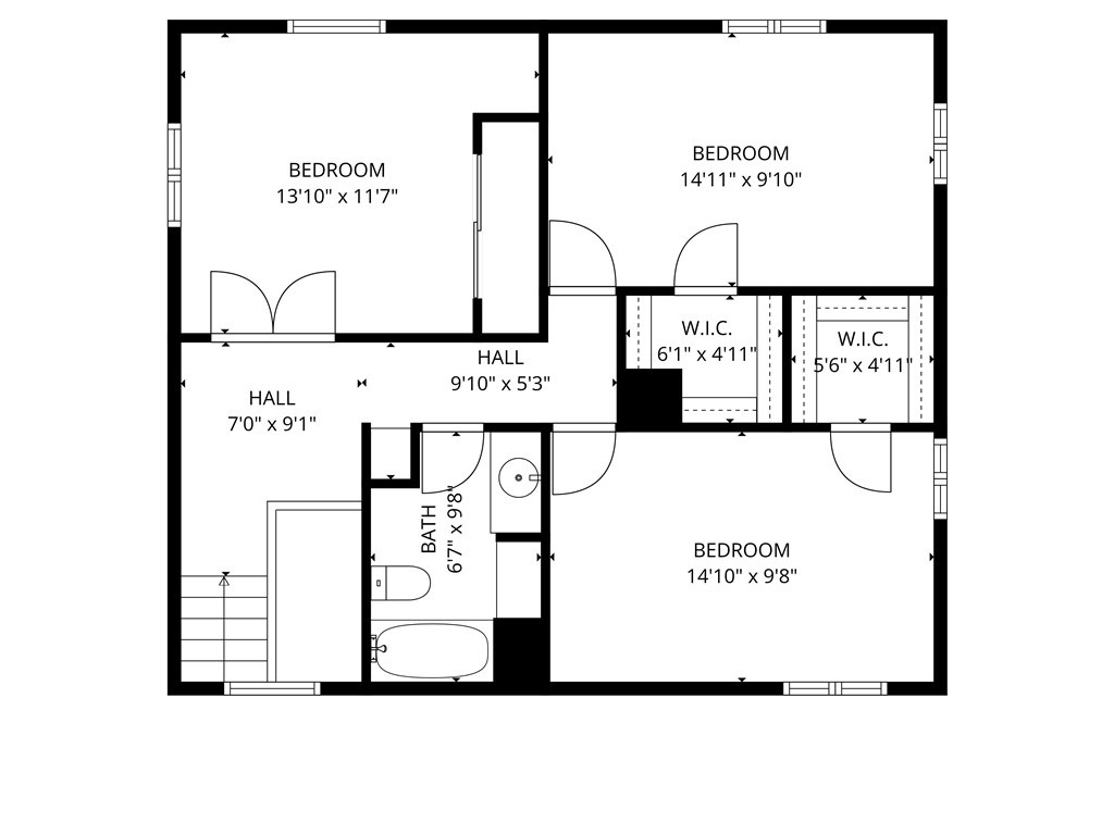 10870 Santa Ana Road Atascadero, CA 93422 - Photo 66 of 67 Floorplan of second level. Layout and measurements are approximate.