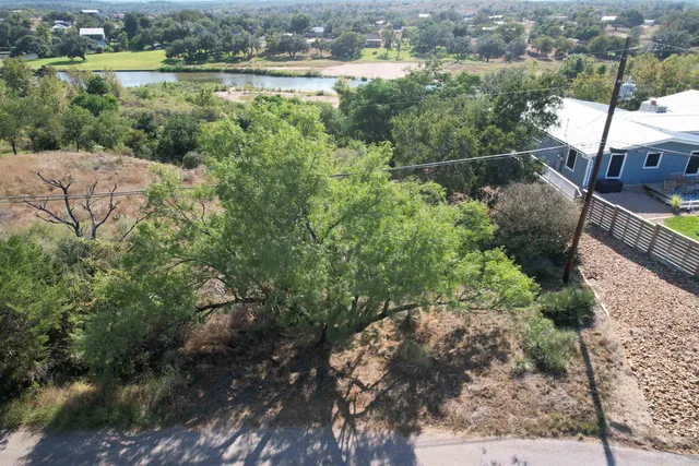 a view of a lake with houses
