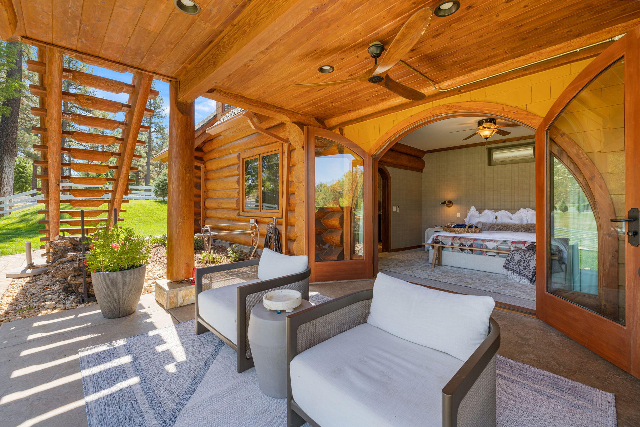 61380 Devils Ladder Road Mountain Center, CA 92561 - Photo 25 of 44 a building outdoor space with patio furniture and potted plants