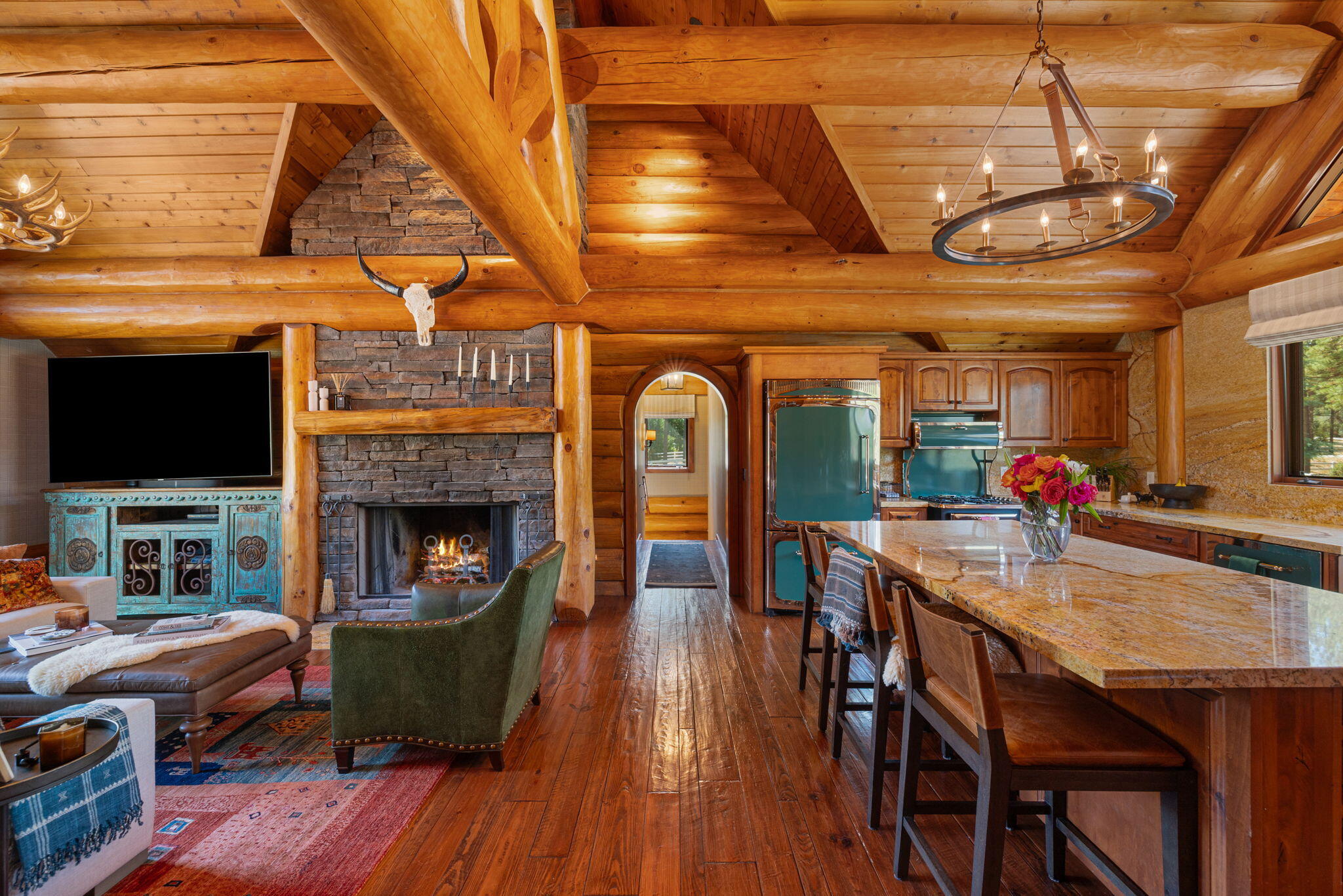 61380 Devils Ladder Road Mountain Center, CA 92561 - Photo 7 of 44 a living room with furniture and a flat screen tv