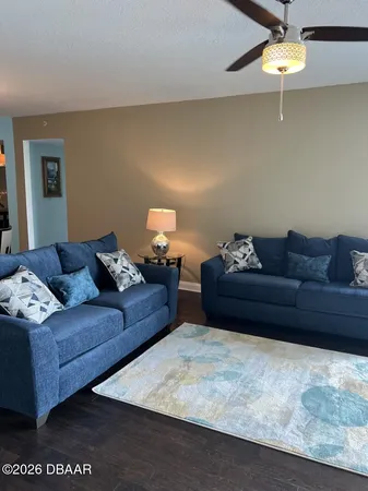 a living room with furniture and a couch